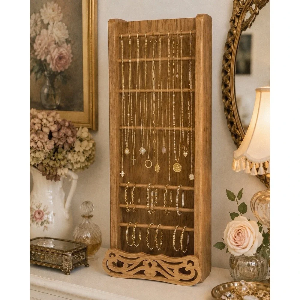 Wooden Display Unit Ladder Rungs Wall Or Tabletop Mounted 24x9x4 Vintage Unique